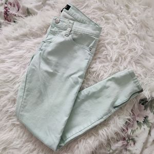 Baby blue skinny jeans